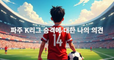 파주 축구 동호인의  K리그2 승격 추진에 대한 의견